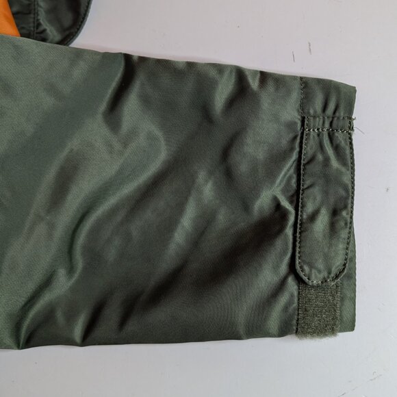 ALPHA INDUSTRIES SEAFARER anorak Sz S SAGE & ORANGE REMOVE B4 FLIGHT HIGH END !! - Picture 11 of 16